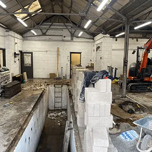 a large room with a bunch of tools in it